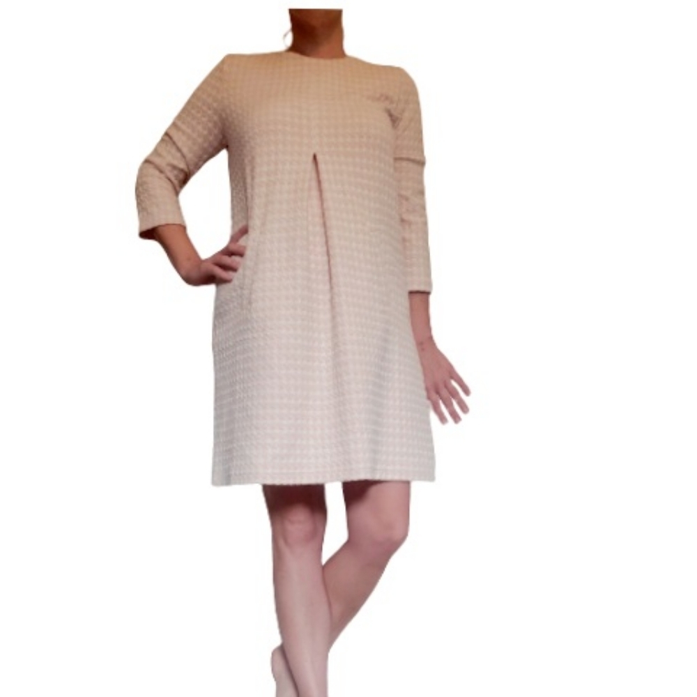 Tyler Boe Pink Houndstooth Cindy Tunic Dress Medium